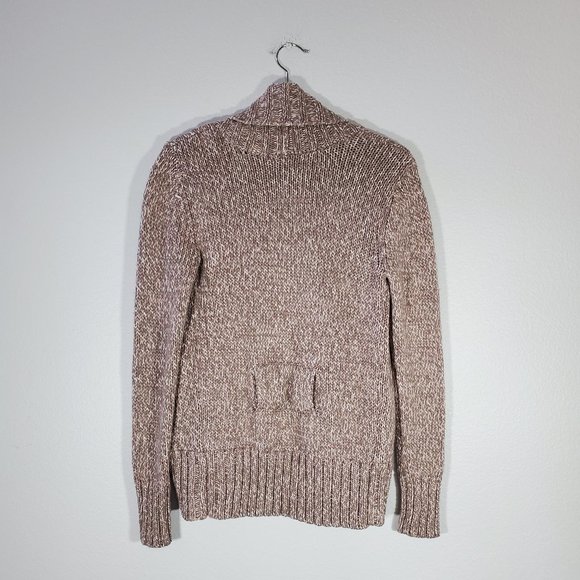 Belted Cardigan in a Pinkish Mauve - Picture 3 of 6